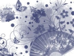 扇子花纹造型笔刷__最新资源笔刷下载_PSCEO影楼素材网