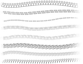 14种拉链、链子等笔刷__最新资源笔刷下载_PSCEO影楼素材网